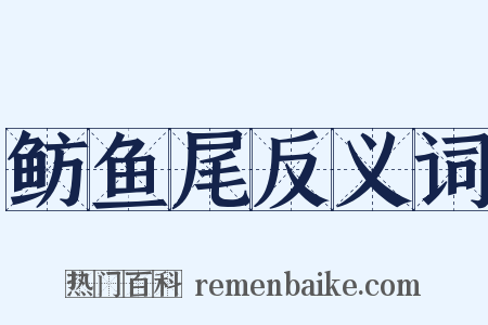 鲂鱼尾反义词是什么意思的图片